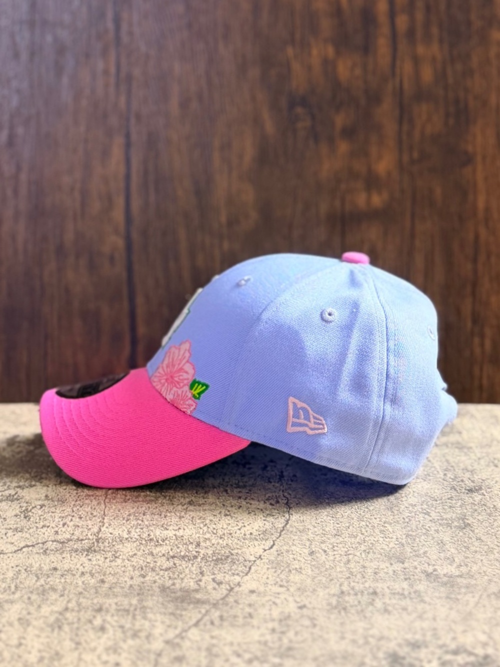 NEW New Era 9FORTY LA Dodgers Floral Hibiscus Pink Lavender Snapback OSFA - Picture 4 of 9